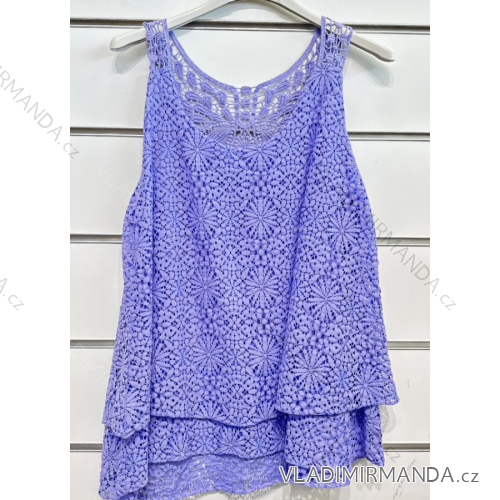 Tunika blúzka bez rukávu dámska (S/M ONE SIZE) TALIANSKA MÓDA IMPSH233993