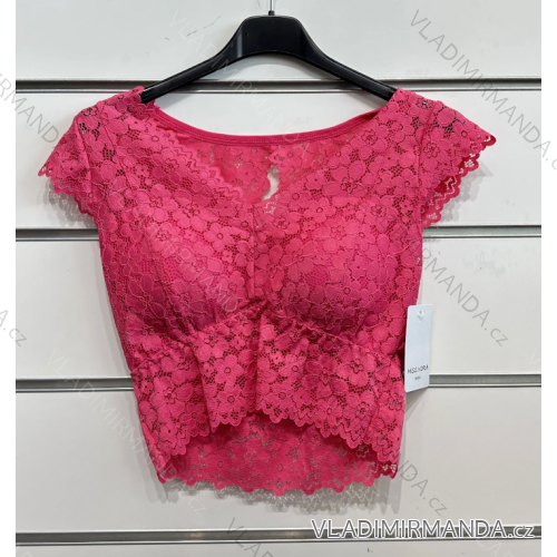Top crop top čipkový bez rukávov dámske (S/M ONE SIZE) TALIANSKA MÓDA IMPSH233208