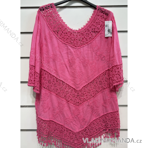 Tunika oversize 3/4 dlhý rukáv dámska (S/M ONE SIZE) TALIANSKA MÓDA IMPSH235210