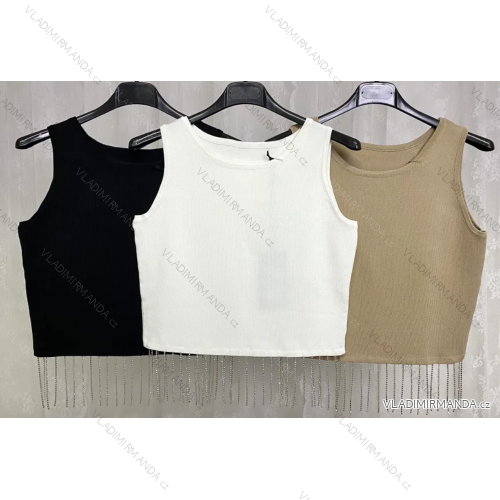 Top croptop bez rukávov dámsky (S/M ONE SIZE) TALIANSKA MÓDA IMPLP2380850090