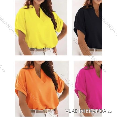 Tunika krátky rukáv dámska (S/M ONE SIZE) TALIANSKA MÓDA IMWB23150