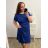 Šaty oversize bavlnené krátky rukáv dámske nadrozmer (2XL/3XL ONE SIZE) TALIANSKA MÓDA IMD23115/DUR červená