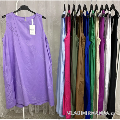 Šaty letné bez rukávu dámske (S/M ONE SIZE) TALIANSKA MÓDA IMPLP2360510080