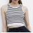 Top croptop bez rukávu dámsky prúžok (S/M ONE SIZE) TALIANSKA MÓDA IMPLP2365260078