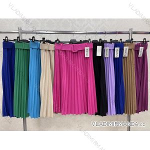 Sukňa skladaná stredne dlhá s opaskom dámska (S/M ONE SIZE) TALIANSKA MÓDA IMWGK231323