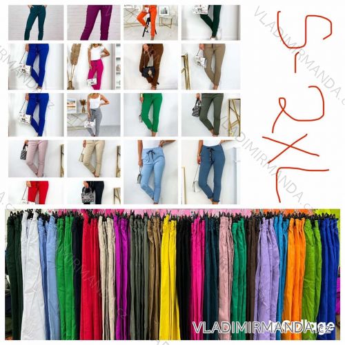 Nohavice dlhé strečové dámske (S-2XL) TALIANSKA MÓDA IMWC231373