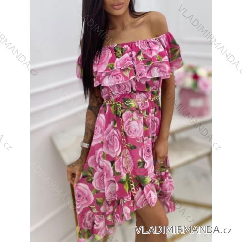 Šaty letný carmen krátky rukáv dámske (S/M ONE SIZE) TALIANSKA MÓDA IMWGS231388