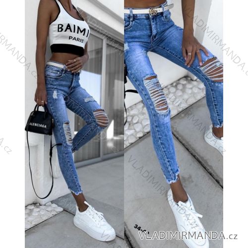 Nohavice rifle jeans dlhé dámske (34-42) TALIANSKA MÓDA TRA231421