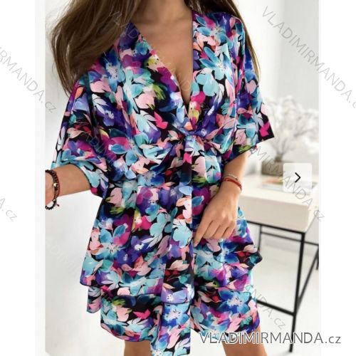 Šaty letné 3/4 dlhý rukáv dámske (S/M ONE SIZE) TALIANSKA MÓDA IMWKK231460