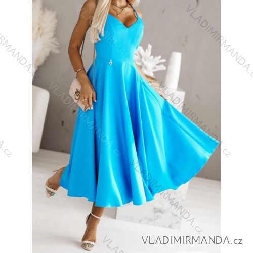 Šaty dlhé elegantné letné na ramienka dámske (S/M ONE SIZE) TALIANSKA MÓDA IMWMY231464
