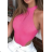 Body bez rukávu dámske (S/M ONE SIZE) TALIANSKA MÓDA IMPGM233387/DU S/M čierna