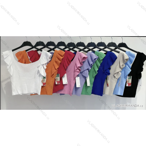 Top croptop na ramienka dámsky (S/M ONE SIZE) TALIANSKA MÓDA IMPMD232403a