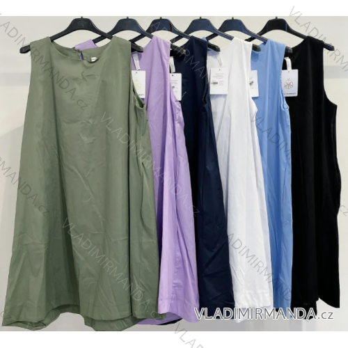 Šaty dlhé oversize bez rukávu dámske (S/M ONE SIZE) TALIANSKA MÓDA IMPMD236051b