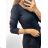 Tričko dlhý rukáv dámske (S/M ONE SIZE) TALIANSKA MÓDA IMWB23070/DU S/M biela