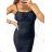 Šaty elegantné na ramienka dámske (S/M ONE SIZE) TALIANSKA MÓDA IMM23m23890/DU S/M kráľovská modrá