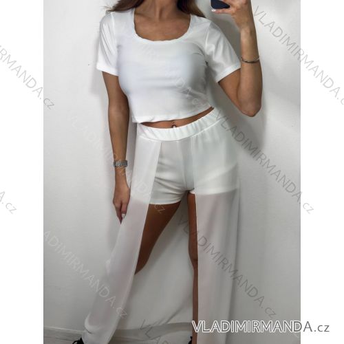 Sukňa dlhá dámska (S/M ONE SIZE) TALIANSKA MÓDA IMPGM2311477/DU S/M biela