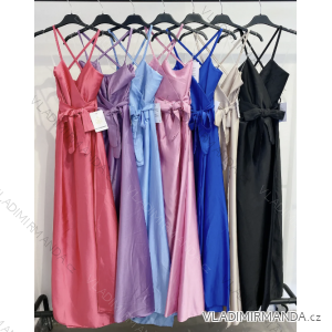 Šaty dlhé letné elegantní na ramienka dámske (S/M ONE SIZE) TALIANSKA MÓDA IMPMD2312899p