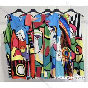 Šaty oversize bez rukávu dámske (S/M ONE SIZE) TALIANSKA MÓDA IMPMD233191a