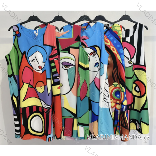 Šaty oversize bez rukávu dámske (S/M ONE SIZE) TALIANSKA MÓDA IMPMD233191a