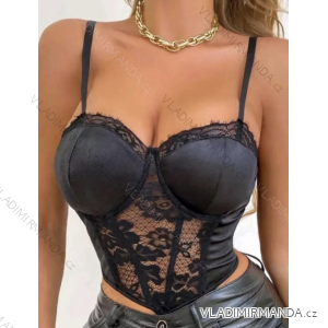 Top croptop na ramienka dámsky (S/M ONE SIZE) TALIANSKA MÓDA IMPMD238990a