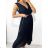 Šaty elegantné so skladanou sukňou bez rukávov dámske (S/M ONE SIZE) TALIANSKA MóDA IM42359100