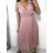 Šaty elegantné so skladanou sukňou bez rukávov dámske (S/M ONE SIZE) TALIANSKA MóDA IM42359100