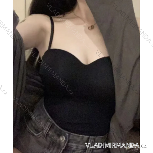 Top croptop na ramienka dámsky (S/M ONE SIZE) TALIANSKA MÓDA IMPMD23558