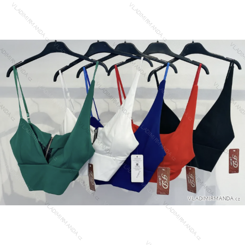 Top croptop na ramienka dámsky (S/M ONE SIZE) TALIANSKA MÓDA IMPMD232167c