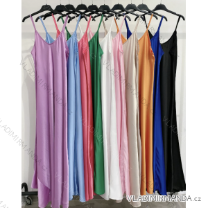 Šaty dlhé letné na ramienka dámske (S/M ONE SIZE) TALIANSKA MÓDA IMPMD233208J