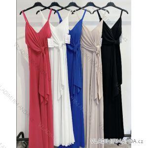 Šaty dlhé elegantné na ramienka dámske (S/M ONE SIZE) TALIANSKA MÓDA IMPMD2325061