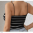 Top croptop na ramienka dámsky prúžok (S/M ONE SIZE) TALIANSKA MÓDA IMPMD2324009