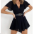 Šaty letné elegantné s opaskom krátky rukáv dámske (S/M ONE SIZE) TALIANSKA MÓDA IMPMD2315403b