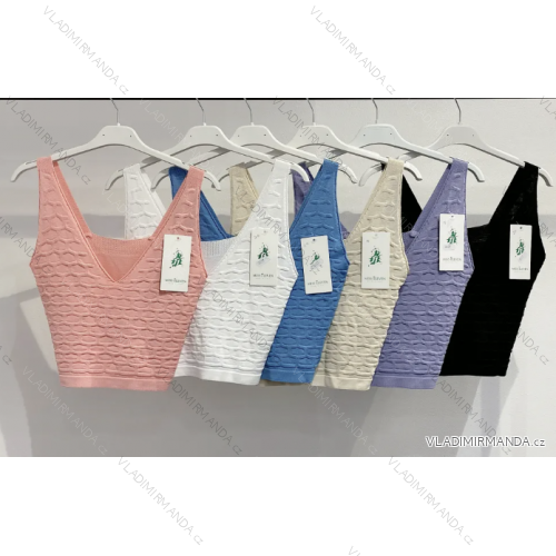 Top croptop na ramienka dámsky (S/M ONE SIZE) TALIANSKA MÓDA IMPMD233937