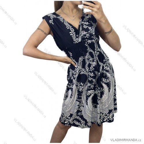 Šaty elegantní icecool bez rukávu dámské (M/L, XL/2XL) AINUOSI  ITALSKÁ MODA IMB237750/DU M / L čierna