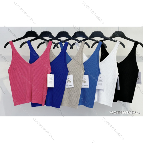 Top croptop na ramienka dámsky (S/M ONE SIZE) TALIANSKA MÓDA IMPMD231008c