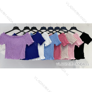 Top croptop krátky rukáv dámsky (S/M ONE SIZE) TALIANSKA MÓDA IMPMD233024c
