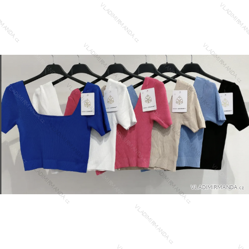 Top croptop krátky rukáv dámsky (S/M ONE SIZE) TALIANSKA MÓDA IMPMD231049d