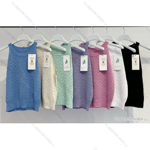 Tričko bez rukávu dámske (S/M ONE SIZE) TALIANSKA MÓDA IMPMD233913