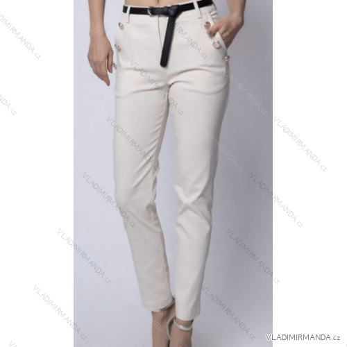 Nohavice dlhé s opaskom dámske (S/M ONE SIZE) TALIANSKA MÓDA IMPMD2317070b
