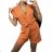 Overal letný krátky rukáv dámsky (S/M ONE SIZE) TALIANSKA MÓDA IMWB236490/DU S/M oranžová