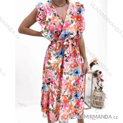 Šaty dlhé elegantné letné bez rukávov dámske (S/M ONE SIZE) TALIANSKA MÓDA IMD23301-2