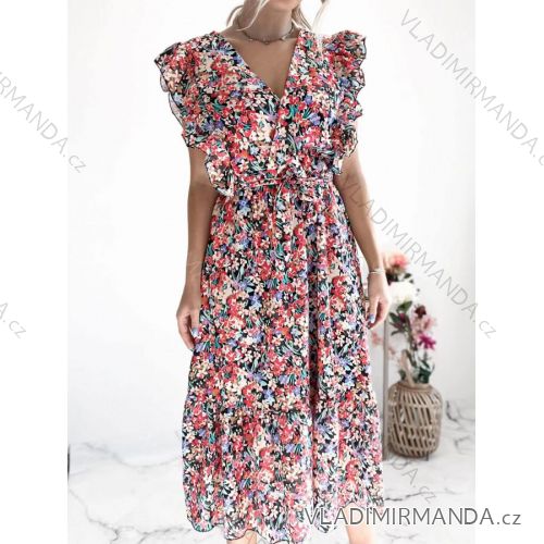 Šaty dlhé elegantné letné bez rukávov dámske (S/M ONE SIZE) TALIANSKA MÓDA IMD23301-3