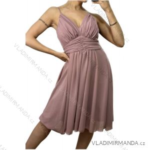 Šaty elegantné spoločenské letné na ramienka dámske (S/M ONE SIZE) TALIANSKA MÓDA IMPSH2380557