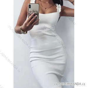 Šaty elegantné na ramienka dámske (S/M ONE SIZE) TALIANSKA MÓDA IMPMD2321587b