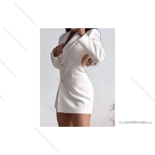 Šaty elegantné kabátikové dlhý rukáv dámske (S/M ONE SIZE) TALIANSKA MÓDA IMPMD2326831