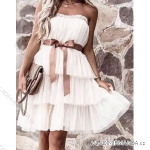 Šaty letné elegantný carmen bez rukávov dámske (S/M ONE SIZE) TALIANSKA MÓDA IMPMD233581a