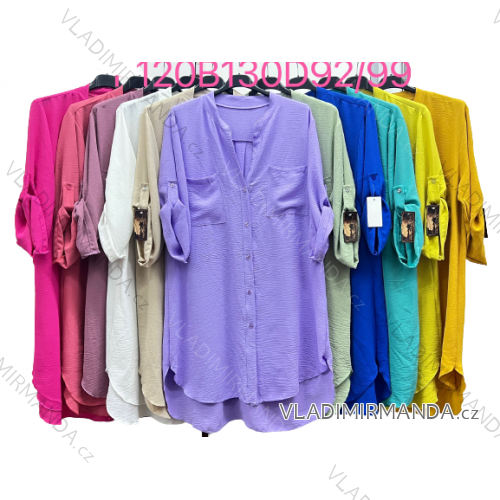 Košeľa predĺžená dlhý rukáv dámske (XL/2XL ONE SIZE) TALIANSKA MóDA IM423267
