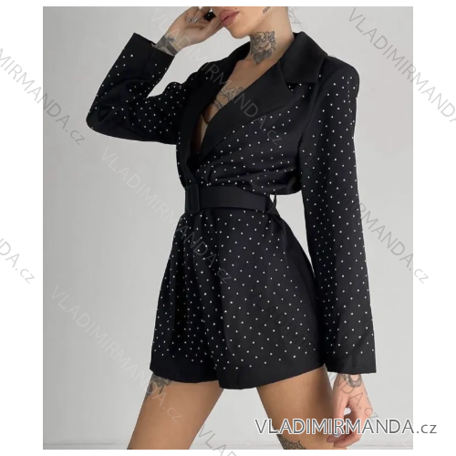 Šaty elegantné kabátikové dlhý rukáv dámske (S/M ONE SIZE) TALIANSKA MÓDA IMPMD2326274