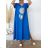 Šaty letné dlhé maxi krátky rukáv dámske (S/M ONE SIZE) TALIANSKA MÓDA IMM23M20835