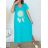 Šaty letné dlhé maxi krátky rukáv dámske (S/M ONE SIZE) TALIANSKA MÓDA IMM23M20835